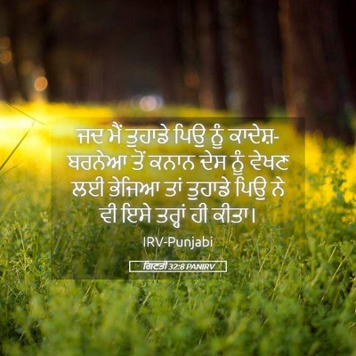 Picture 05 - ਗਿਣਤੀ 32:8 PANIRV - ਜਦ ਮੈਂ ਤੁਹਾਡੇ ਪਿਉ - Bible Verse Picture