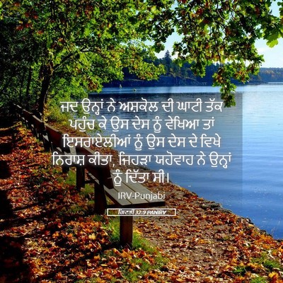 Picture 05 - ਗਿਣਤੀ 32:9 PANIRV - ਜਦ ਉਨ੍ਹਾਂ ਨੇ - Bible Verse Picture