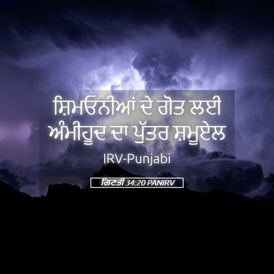 Picture 05 - ਗਿਣਤੀ 34:20 PANIRV - ਸ਼ਿਮਓਨੀਆਂ ਦੇ ਗੋਤ - Bible Verse Picture