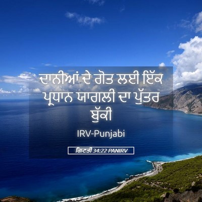 Picture 05 - ਗਿਣਤੀ 34:22 PANIRV - ਦਾਨੀਆਂ ਦੇ ਗੋਤ ਲਈ - Bible Verse Picture