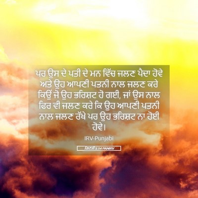 Picture 05 - ਗਿਣਤੀ 5:14 PANIRV - ਪਰ ਉਸ ਦੇ ਪਤੀ ਦੇ ਮਨ - Bible Verse Picture