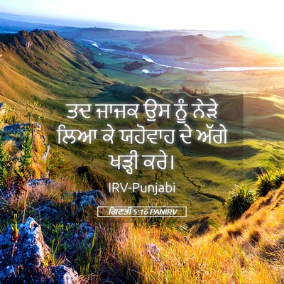 Picture 05 - ਗਿਣਤੀ 5:16 PANIRV - ਤਦ ਜਾਜਕ ਉਸ ਨੂੰ ਨੇੜੇ - Bible Verse Picture
