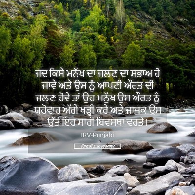 Picture 05 - ਗਿਣਤੀ 5:30 PANIRV - ਜਦ ਕਿਸੇ ਮਨੁੱਖ ਦਾ - Bible Verse Picture