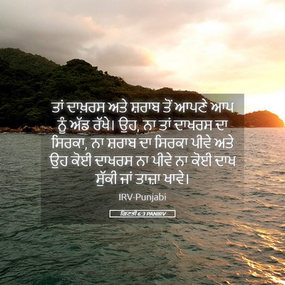 Picture 05 - ਗਿਣਤੀ 6:3 PANIRV - ਤਾਂ ਦਾਖ਼ਰਸ ਅਤੇ - Bible Verse Picture