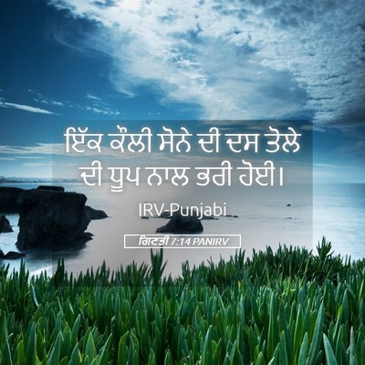 Picture 05 - ਗਿਣਤੀ 7:14 PANIRV - ਇੱਕ ਕੌਲੀ ਸੋਨੇ ਦੀ ਦਸ - Bible Verse Picture