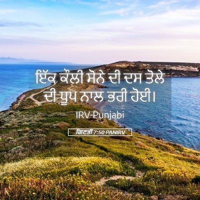 Picture 05 - ਗਿਣਤੀ 7:50 PANIRV - ਇੱਕ ਕੌਲੀ ਸੋਨੇ ਦੀ ਦਸ - Bible Verse Picture