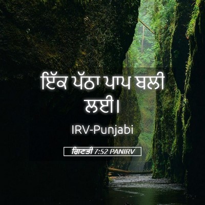 Picture 05 - ਗਿਣਤੀ 7:52 PANIRV - ਇੱਕ ਪੱਠਾ ਪਾਪ ਬਲੀ - Bible Verse Picture