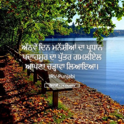 Picture 05 - ਗਿਣਤੀ 7:54 PANIRV - ਅੱਠਵੇਂ ਦਿਨ - Bible Verse Picture