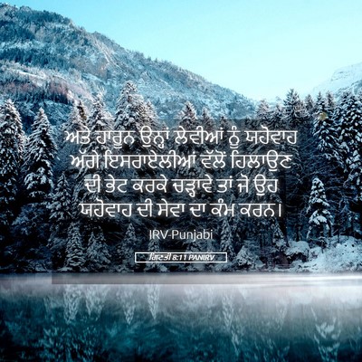 Picture 05 - ਗਿਣਤੀ 8:11 PANIRV - ਅਤੇ ਹਾਰੂਨ ਉਨ੍ਹਾਂ - Bible Verse Picture