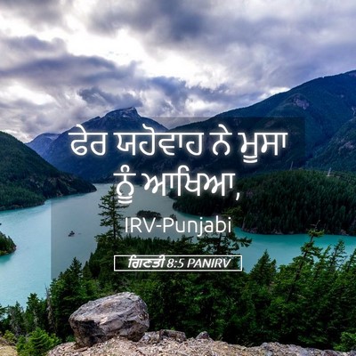 Picture 05 - ਗਿਣਤੀ 8:5 PANIRV - ਫੇਰ ਯਹੋਵਾਹ ਨੇ ਮੂਸਾ - Bible Verse Picture
