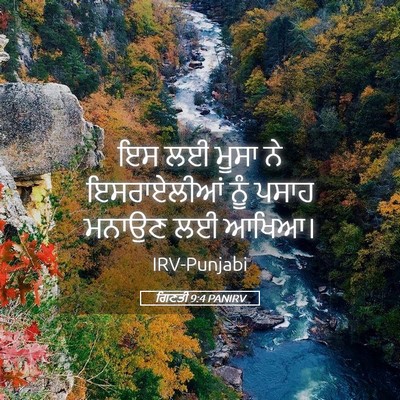 Picture 05 - ਗਿਣਤੀ 9:4 PANIRV - ਇਸ ਲਈ ਮੂਸਾ ਨੇ - Bible Verse Picture