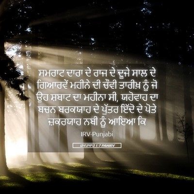 Picture 05 - ਜ਼ਕਰਯਾਹ 1:7 PANIRV - ਸਮਰਾਟ ਦਾਰਾ ਦੇ ਰਾਜ - Bible Verse Picture