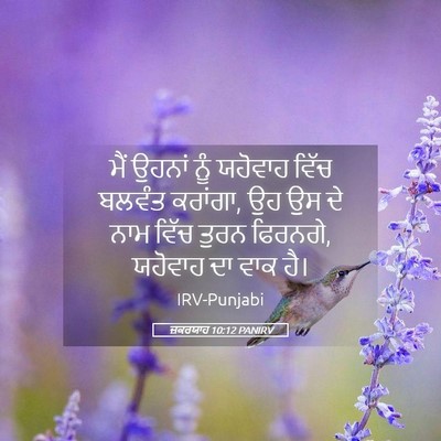 Picture 05 - ਜ਼ਕਰਯਾਹ 10:12 PANIRV - ਮੈਂ ਉਹਨਾਂ ਨੂੰ - Bible Verse Picture