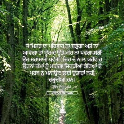 Picture 05 - ਜ਼ਕਰਯਾਹ 14:18 PANIRV - ਜੇ ਮਿਸਰ ਦਾ ਪਰਿਵਾਰ - Bible Verse Picture