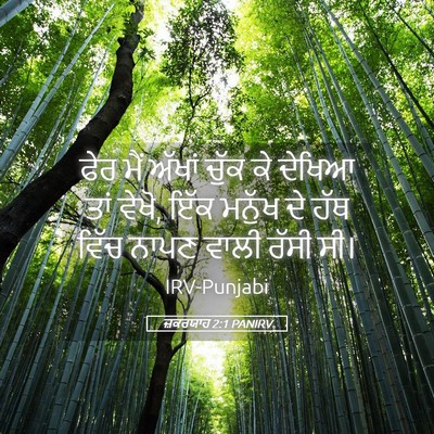 Picture 05 - ਜ਼ਕਰਯਾਹ 2:1 PANIRV - ਫੇਰ ਮੈਂ ਅੱਖਾਂ ਚੁੱਕ - Bible Verse Picture