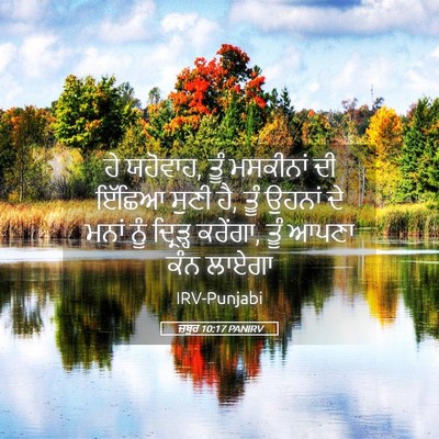 Picture 05 - ਜ਼ਬੂਰ 10:17 PANIRV - ਹੇ ਯਹੋਵਾਹ, ਤੂੰ - Bible Verse Picture