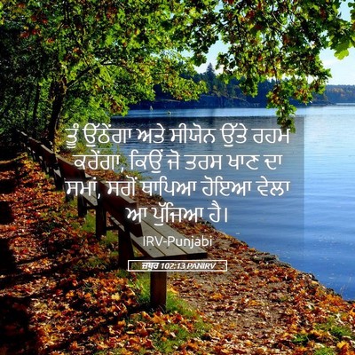 Picture 05 - ਜ਼ਬੂਰ 102:13 PANIRV - ਤੂੰ ਉੱਠੇਂਗਾ ਅਤੇ - Bible Verse Picture