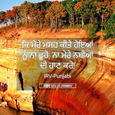 Picture 05 - ਜ਼ਬੂਰ 105:15 PANIRV - ਕਿ ਮੇਰੇ ਮਸਹ ਕੀਤੇ - Bible Verse Picture