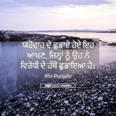 Picture 05 - ਜ਼ਬੂਰ 107:2 PANIRV - ਯਹੋਵਾਹ ਦੇ ਛੁਡਾਏ - Bible Verse Picture