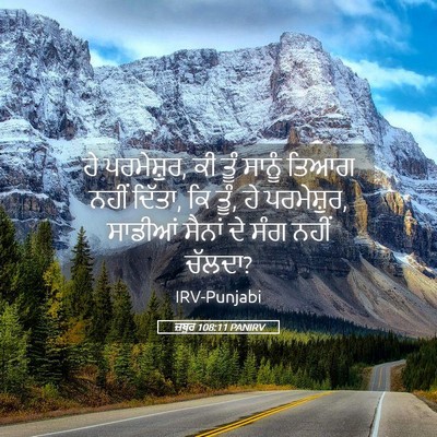 Picture 05 - ਜ਼ਬੂਰ 108:11 PANIRV - ਹੇ ਪਰਮੇਸ਼ੁਰ, ਕੀ ਤੂੰ - Bible Verse Picture
