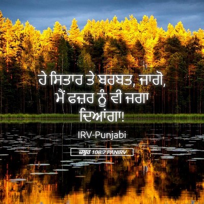 Picture 05 - ਜ਼ਬੂਰ 108:2 PANIRV - ਹੇ ਸਿਤਾਰ ਤੇ ਬਰਬਤ, - Bible Verse Picture
