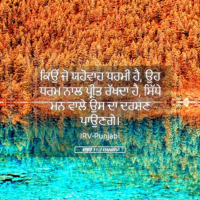 Picture 05 - ਜ਼ਬੂਰ 11:7 PANIRV - ਕਿਉਂ ਜੋ ਯਹੋਵਾਹ - Bible Verse Picture