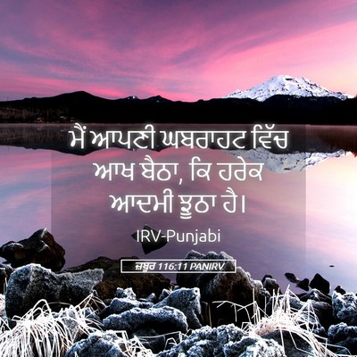 Picture 05 - ਜ਼ਬੂਰ 116:11 PANIRV - ਮੈਂ ਆਪਣੀ ਘਬਰਾਹਟ - Bible Verse Picture