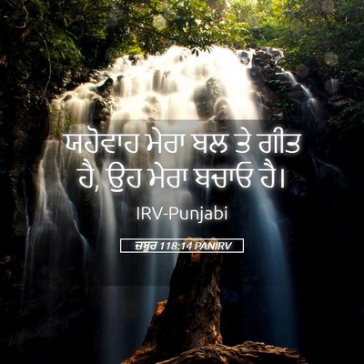Picture 05 - ਜ਼ਬੂਰ 118:14 PANIRV - ਯਹੋਵਾਹ ਮੇਰਾ ਬਲ ਤੇ - Bible Verse Picture