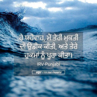 Picture 05 - ਜ਼ਬੂਰ 119:166 PANIRV - ਹੇ ਯਹੋਵਾਹ, ਮੈਂ ਤੇਰੀ - Bible Verse Picture