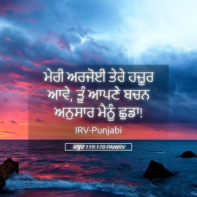 Picture 05 - ਜ਼ਬੂਰ 119:170 PANIRV - ਮੇਰੀ ਅਰਜੋਈ ਤੇਰੇ - Bible Verse Picture