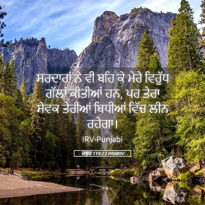 Picture 05 - ਜ਼ਬੂਰ 119:23 PANIRV - ਸਰਦਾਰਾਂ ਨੇ ਵੀ ਬਹਿ - Bible Verse Picture