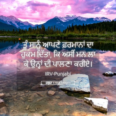 Picture 05 - ਜ਼ਬੂਰ 119:4 PANIRV - ਤੂੰ ਸਾਨੂੰ ਆਪਣੇ - Bible Verse Picture