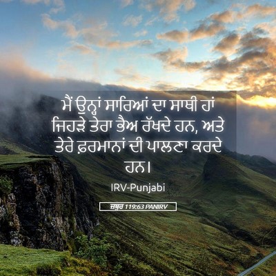 Picture 05 - ਜ਼ਬੂਰ 119:63 PANIRV - ਮੈਂ ਉਨ੍ਹਾਂ ਸਾਰਿਆਂ - Bible Verse Picture