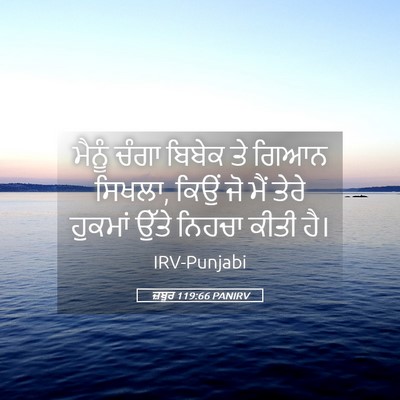 Picture 05 - ਜ਼ਬੂਰ 119:66 PANIRV - ਮੈਨੂੰ ਚੰਗਾ ਬਿਬੇਕ - Bible Verse Picture