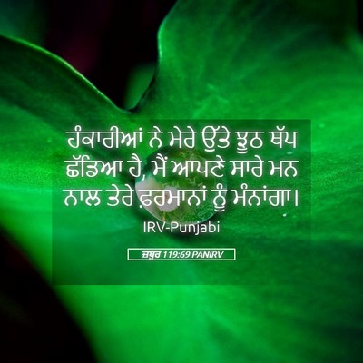 Picture 05 - ਜ਼ਬੂਰ 119:69 PANIRV - ਹੰਕਾਰੀਆਂ ਨੇ ਮੇਰੇ - Bible Verse Picture