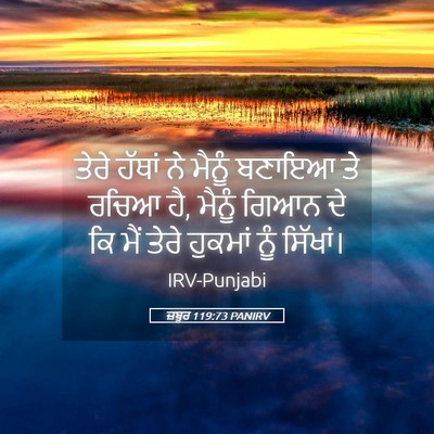 Picture 05 - ਜ਼ਬੂਰ 119:73 PANIRV - ਤੇਰੇ ਹੱਥਾਂ ਨੇ - Bible Verse Picture