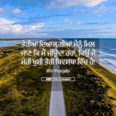 Picture 05 - ਜ਼ਬੂਰ 119:77 PANIRV - ਤੇਰੀਆਂ ਦਿਆਲ਼ਗੀਆਂ - Bible Verse Picture