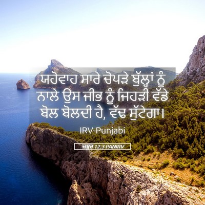 Picture 05 - ਜ਼ਬੂਰ 12:3 PANIRV - ਯਹੋਵਾਹ ਸਾਰੇ ਚੋਪੜੇ - Bible Verse Picture