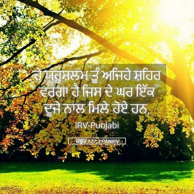 Picture 05 - ਜ਼ਬੂਰ 122:3 PANIRV - ਹੇ ਯਰੂਸ਼ਲਮ ਤੂੰ - Bible Verse Picture