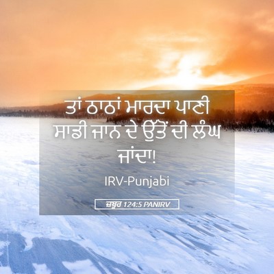 Picture 05 - ਜ਼ਬੂਰ 124:5 PANIRV - ਤਾਂ ਠਾਠਾਂ ਮਾਰਦਾ - Bible Verse Picture
