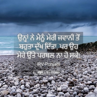 Picture 05 - ਜ਼ਬੂਰ 129:2 PANIRV - ਉਨ੍ਹਾਂ ਨੇ ਮੈਨੂੰ - Bible Verse Picture
