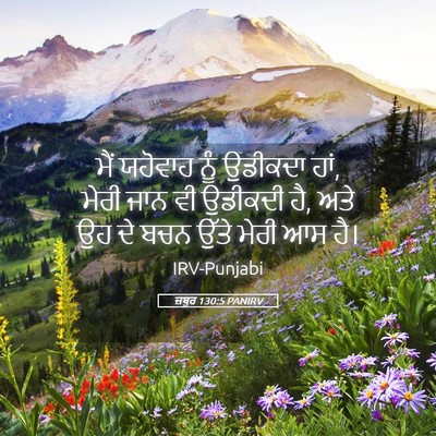 Picture 05 - ਜ਼ਬੂਰ 130:5 PANIRV - ਮੈਂ ਯਹੋਵਾਹ ਨੂੰ - Bible Verse Picture