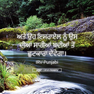 Picture 05 - ਜ਼ਬੂਰ 130:8 PANIRV - ਅਤੇ ਉਹ ਇਸਰਾਏਲ ਨੂੰ - Bible Verse Picture