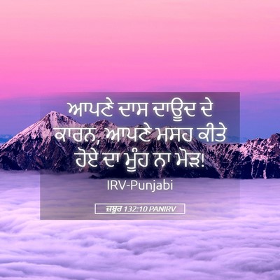 Picture 05 - ਜ਼ਬੂਰ 132:10 PANIRV - ਆਪਣੇ ਦਾਸ ਦਾਊਦ ਦੇ - Bible Verse Picture