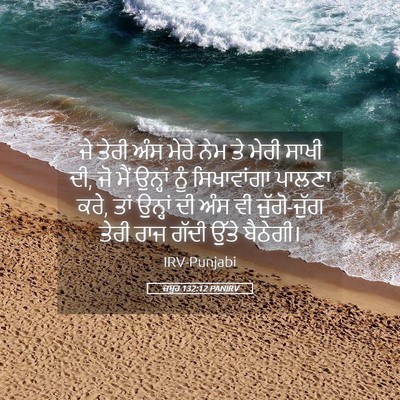 Picture 05 - ਜ਼ਬੂਰ 132:12 PANIRV - ਜੇ ਤੇਰੀ ਅੰਸ ਮੇਰੇ - Bible Verse Picture