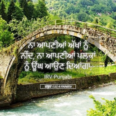 Picture 05 - ਜ਼ਬੂਰ 132:4 PANIRV - ਨਾ ਆਪਣੀਆਂ ਅੱਖਾਂ - Bible Verse Picture