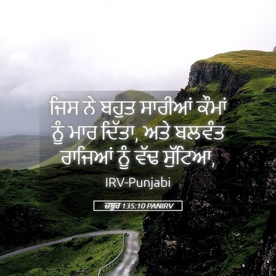 Picture 05 - ਜ਼ਬੂਰ 135:10 PANIRV - ਜਿਸ ਨੇ ਬਹੁਤ ਸਾਰੀਆਂ - Bible Verse Picture