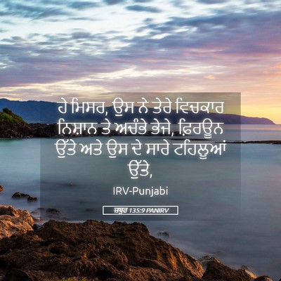 Picture 05 - ਜ਼ਬੂਰ 135:9 PANIRV - ਹੇ ਮਿਸਰ, ਉਸ ਨੇ ਤੇਰੇ - Bible Verse Picture
