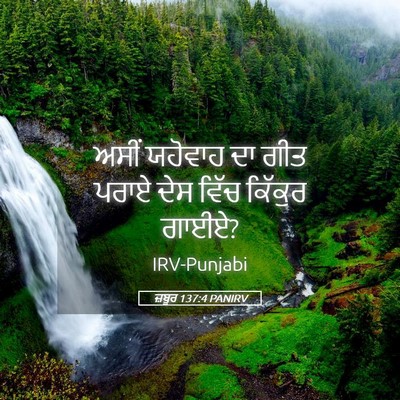 Picture 05 - ਜ਼ਬੂਰ 137:4 PANIRV - ਅਸੀਂ ਯਹੋਵਾਹ ਦਾ ਗੀਤ - Bible Verse Picture