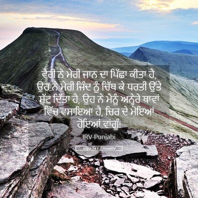 Picture 05 - ਜ਼ਬੂਰ 143:3 PANIRV - ਵੈਰੀ ਨੇ ਮੇਰੀ ਜਾਨ ਦਾ - Bible Verse Picture